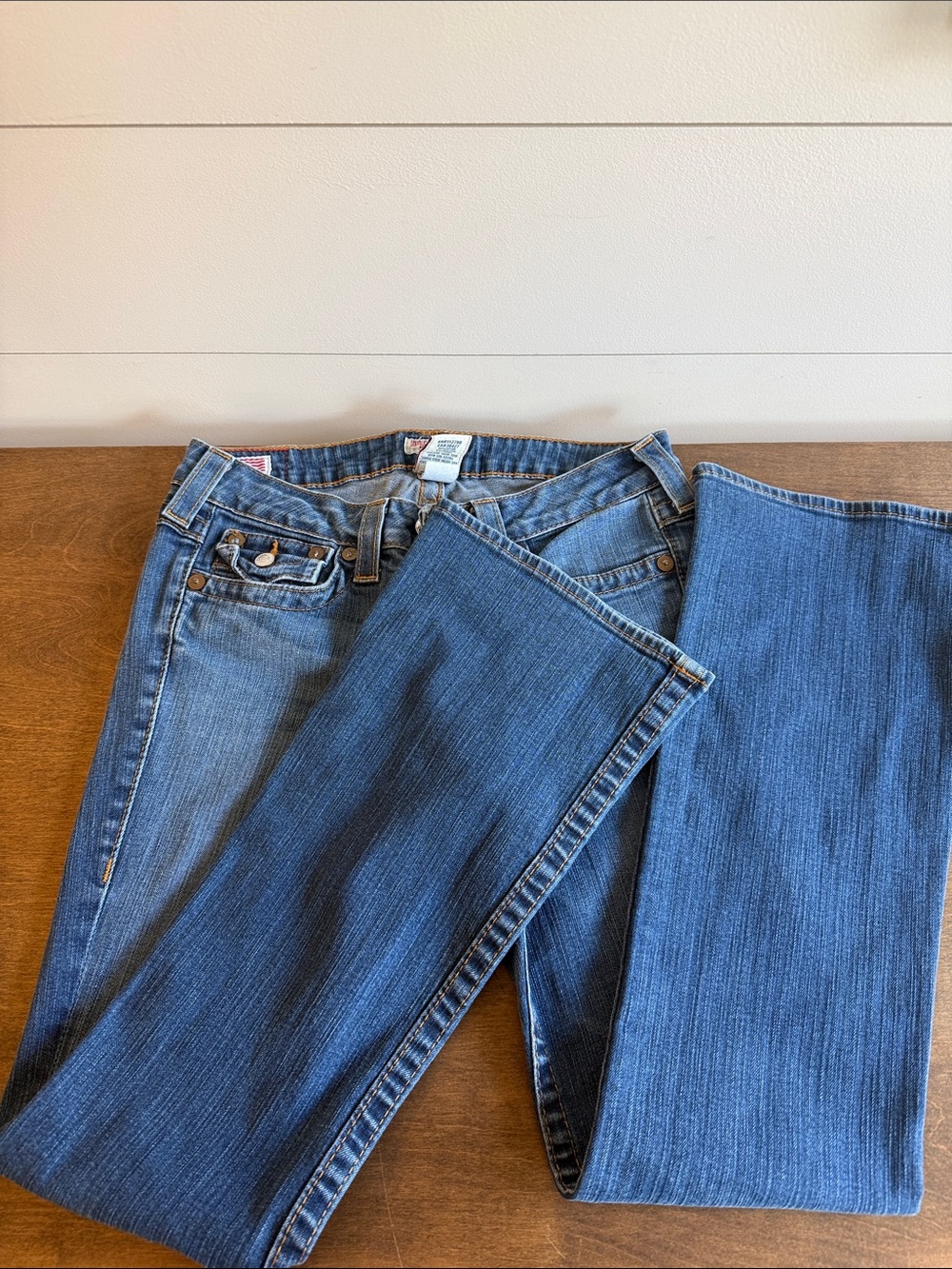 True Religion Women's Boot Cut Jeans in Blue Denim